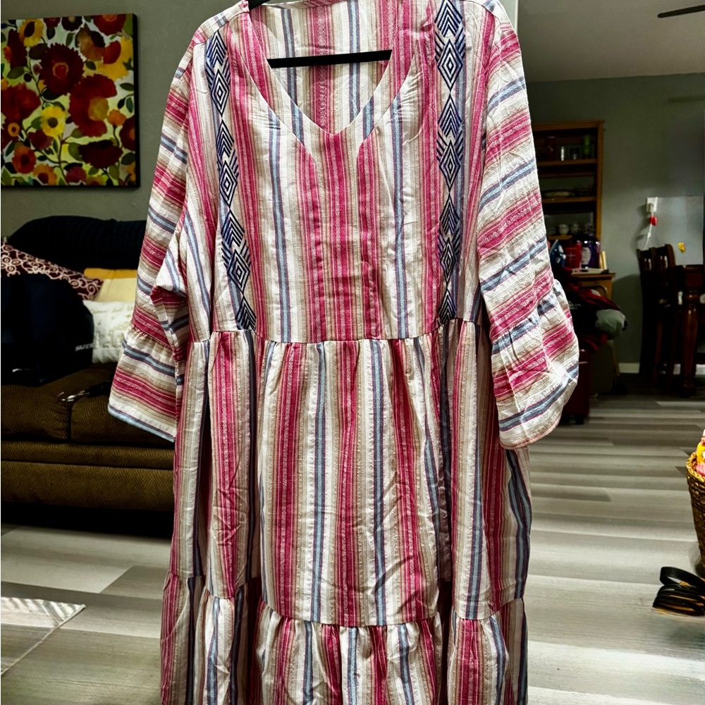 Chic Multicolor Striped Dress